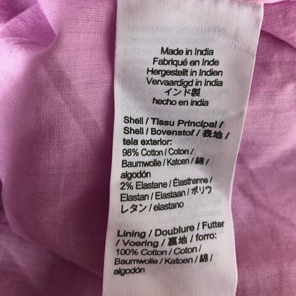 J. Crew Gauze Dress Flutter Sleeve A-Line Mini Orchid Flower Purple NWT M - Picture 9 of 11